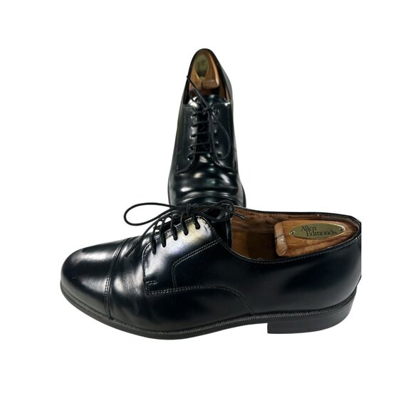 Bostonian Classics Vintage Size 9 M Black Leather Mens Dress Cap Toe Shoes - Picture 1 of 9